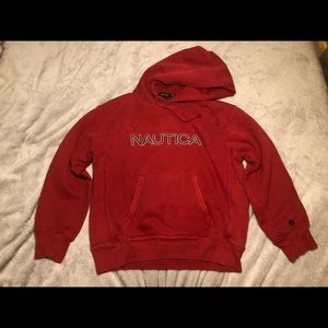 Nautica Men’s Large Sweatshirt Red Hoodie